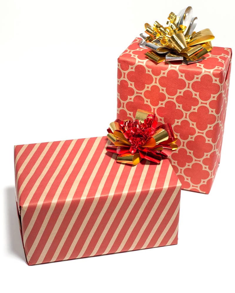 Note Card Cafe Bella Kraft Christmas Wrapping Paper 6 Pack Etsy