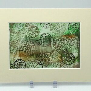 Unique &#39;Encaustic Art&#39; Wax Painting - Mounted
