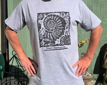 Fossil Ammonite Print 'T' shirt by Fossilcraft