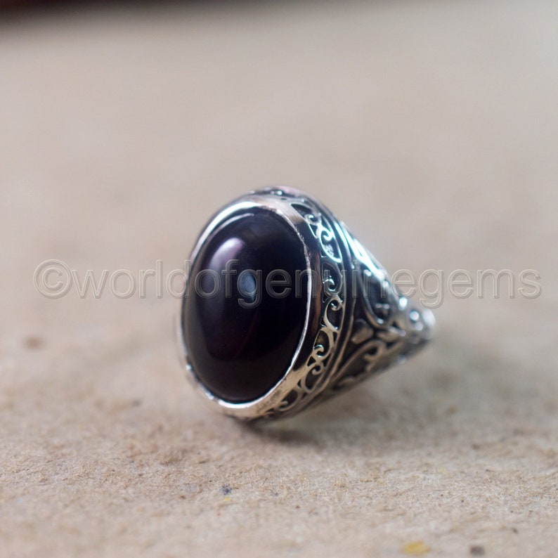 Designer silver Ring for Man Black Onyx Ring 925 Sterling Silver Ring Men/'s Huge Ring Unisex Handmade Jewelry Anniversary Gift Onyx Jewelry