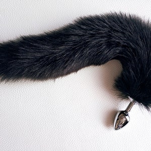 anal plug rosebud Fox Tail Plug Butt Plug Black Cat Tail Butt Plug Ddlg Fox Tail Bdsm Sex  Toys Butt Plug Anal Plug Mature Didlo Toys Size S M L