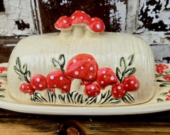 Amanita mushroom butter dish-Arnels