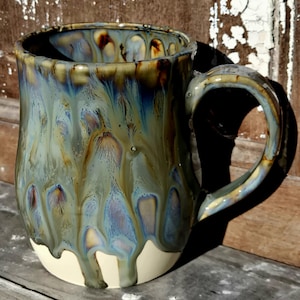 Rustic Handmade Ceramic Mug | Earthy Stoneware Coffee Cup | Artisan Pottery Mug Shipwreck