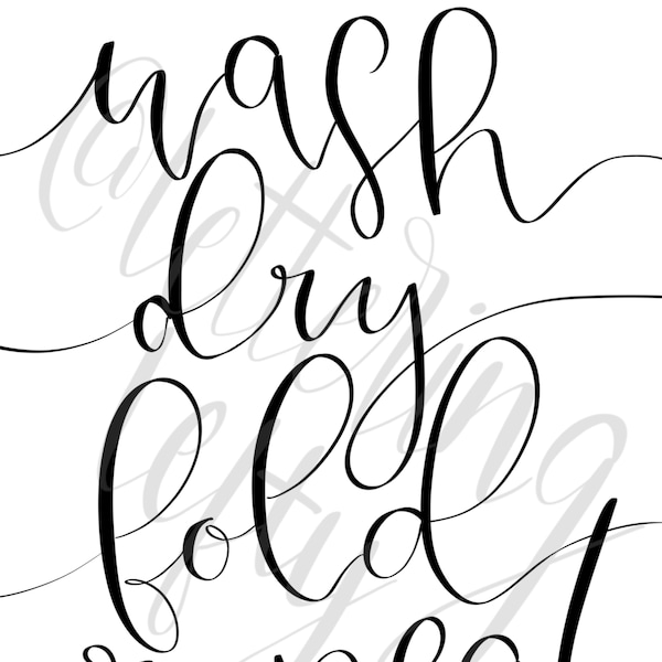 Wash Dry Fold Repeat Printable - Etsy