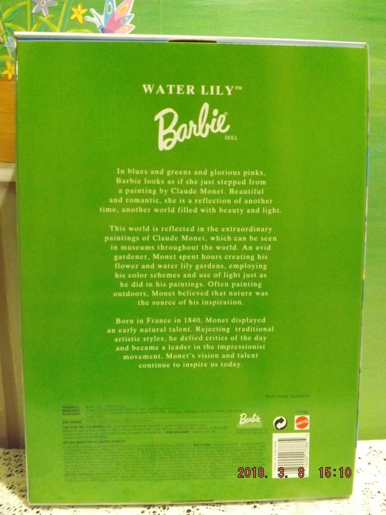 Wasser Lilly Barbie Inspiriert Von Den Gemalden Von Claude Etsy