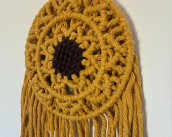 Sunflower Macrame Wall Art