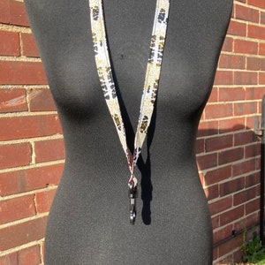 White Lanyard,Ankara tessuto di cotone in cera africano, stampa floreale