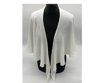Ivory bridal cape, embroidered crepe  capelet, bridal , special occasion cover up, wedding,bride, mother of bride
