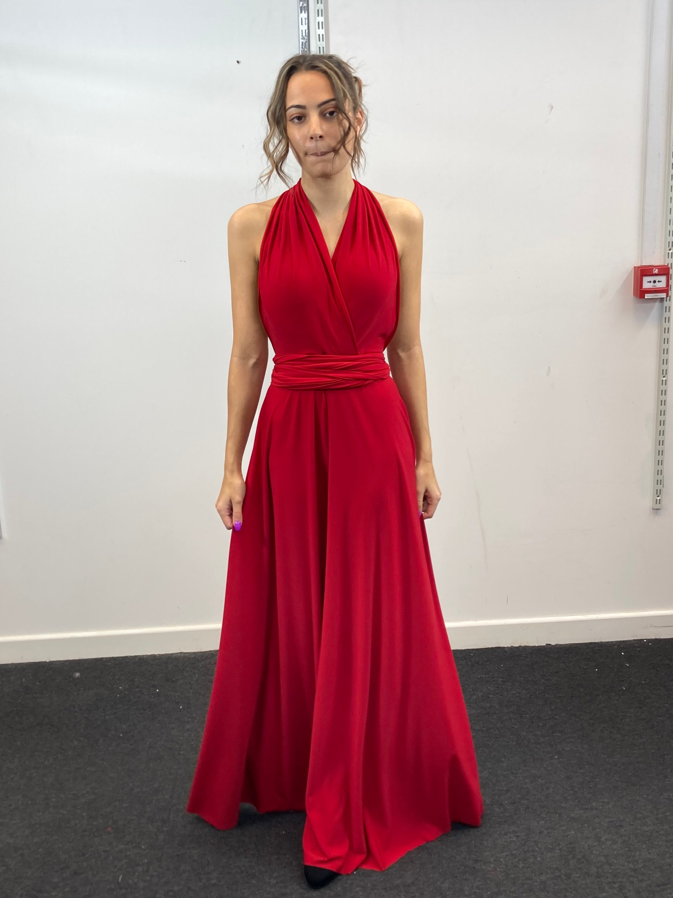 red multiway dress Bridesmaid Dress Infinity Dress Floor Length Maxi Wrap Convertible Dress  Wedding Dress Multiway Dress Red Dress Infinity Dress Convertible