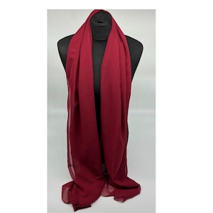 Wine red large scarf, burgundy chiffon lightweight scarf for special occasion dress, shoulder coverup, chiffon shawl