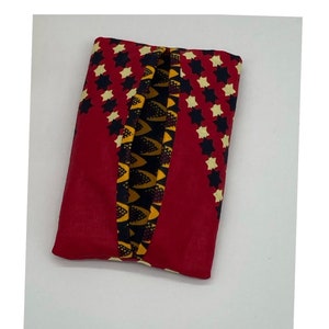 Ankara travel tissue pockets, red wax cotton print tissue holder, mothers day gifts