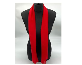 Red chiffon lightweight scarf for special occasion dress