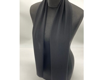 Black chiffon lightweight scarf for special occasion dress