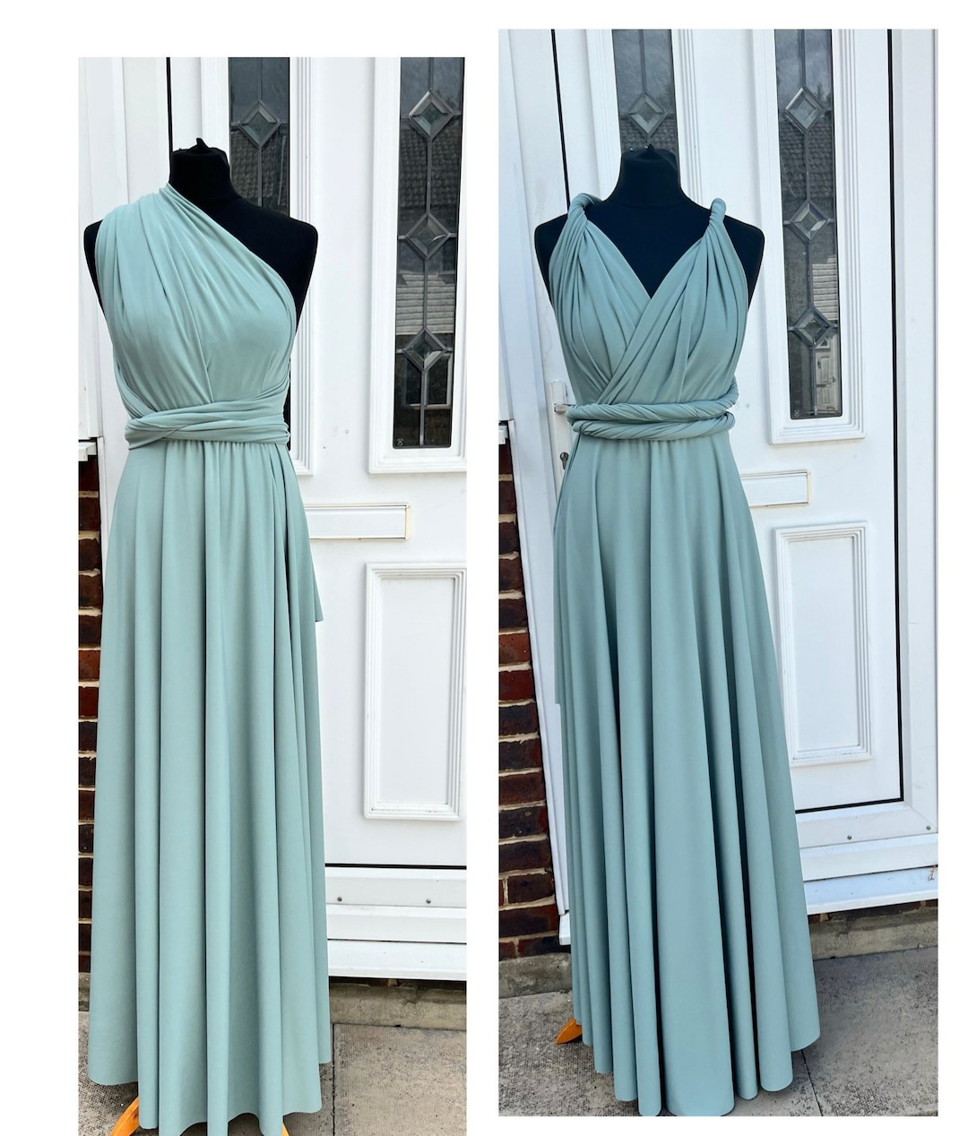 Sage Green Multiway Dress Bridesmaids Dress Infinity Dress Etsy