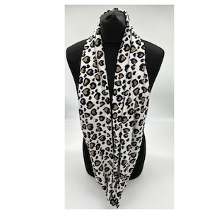 Sciarpa infinita con stampa animalier, stampa leopardata a forma di cuore, sciarpa ad anello in tessuto jersey elasticizzato, regali per lei