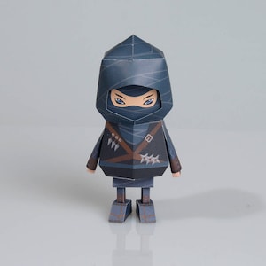 Assassin Hoodie Scarf Black and Crimson by Eitanya on , $35.00