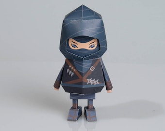 003_Ninja [ Paper Craft , Origami , Template files , Digital FIles , PDF , Boogiehood , Paper Toy ]