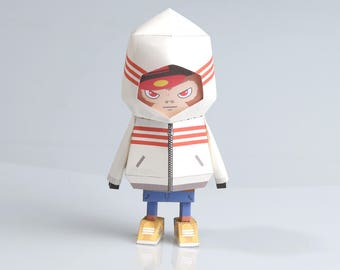 019_hiphop_monkey [ Paper Craft , Origami , Template files , Digital FIles , PDF , Boogiehood , Paper Toy ]