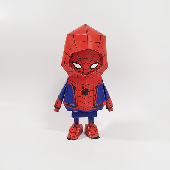 034spider Man Style Paper Craft Origami Template Files Avengers Super Hero Marvel Paper Toy