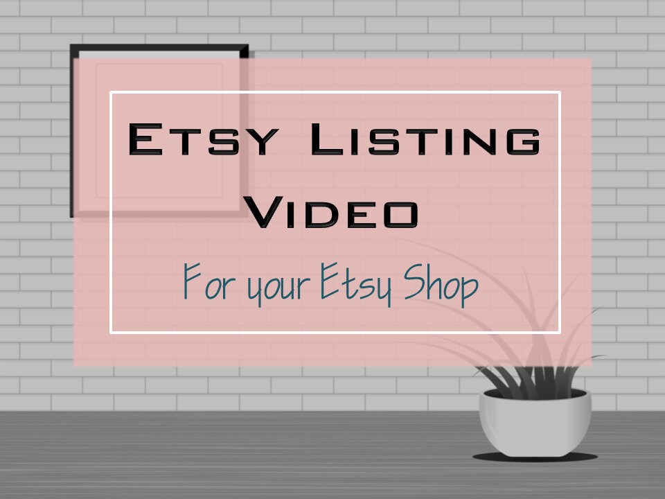 Etsy Listing Video Intro Etsy Shop Video Youtube Intro Etsy