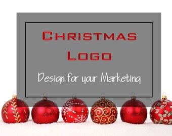 Christmas Logo, Holiday Logo, Custom Logo Design, Design Logo, Logo, Watercolor Logo, Gold Logo, Custom Logo, Business Logo