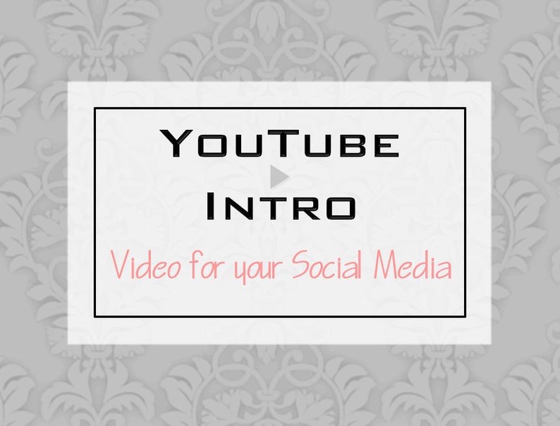 Etsy Listing, Video Intro, Etsy Shop Video, Youtube Intro, Intro, Facebook Ads, Custom Logo