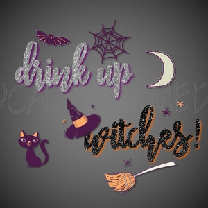 Drink up Witches, Printable Art, Digital Download, Halloween Art ...