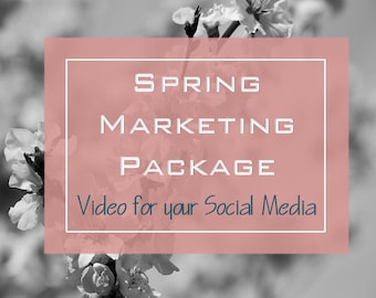 Spring Marketing Package, Video, Video Facebook, Video Marketing, Social Media Analysis, Youtube, Facebook Ads, Video Montage, Promotion