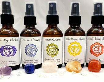 All Chakra Crystal Essence Spray Set