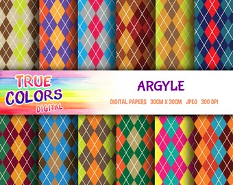 Argyle, Plaid - Digital Paper