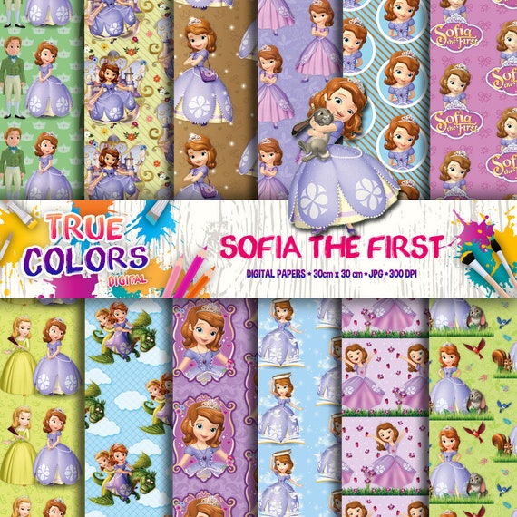 Sofia Princess Digital Paper Sofia The First Decoration Etsy