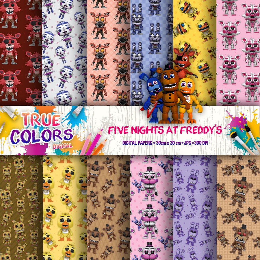 Five Nights at Freddys Digital Paper Five Nights Digital | Etsy