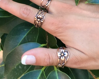 Copper Ring, Ring, Beautiful, Trending, Flower, Unique, For Her, Great Gift, Friendship Ring , Hand Made, Every Day Wear