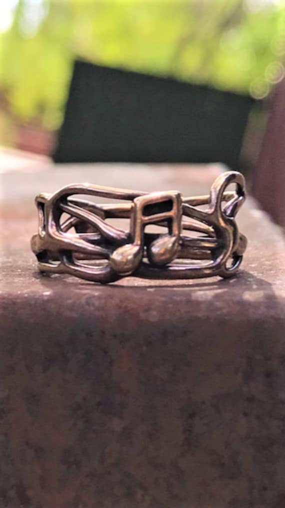 Copper Music Note Ring, Copper Ring, Beautiful Gift, Music Lover Gift, Music Jewelry, Great Gift, Unique Gift, Hand Made, Every Day Wear