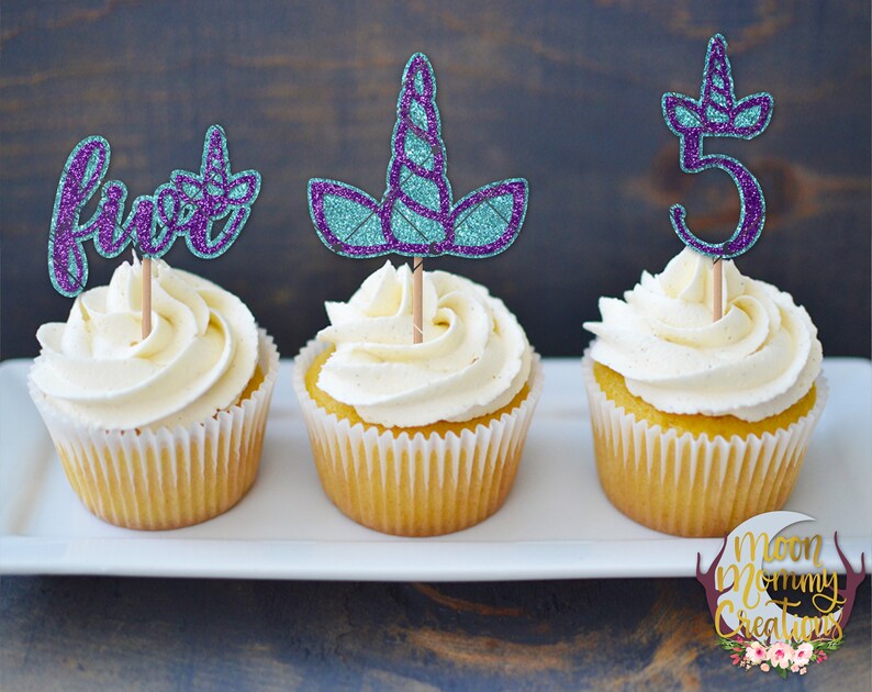 Download Cake Toppers Picks Unicorn Horn Personalized Name And Number Birthday Cupcake Cake Toppers Bundle Digital Cut Files Instant Download Svg Dxf Eps Pdf Png Jpg Paper Party Supplies