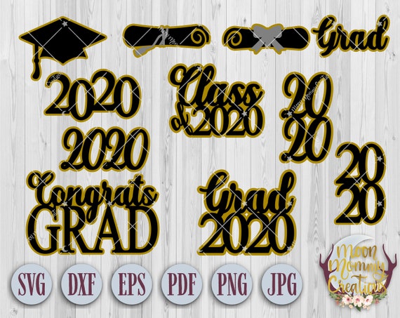 Download Cupcake Topper Cut Files 2020 Graduation Instant Downoad Etsy