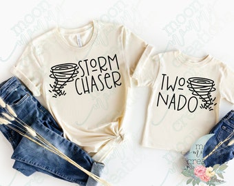 Storm Chaser & Two-nado Mama and Me Shirts Create Your Own Bundle Cute Toddler Baby Kids Matching Family Shirts