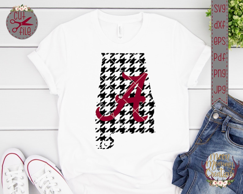Alabama A Houndstooth Pattern Tide Alabama State Etsy