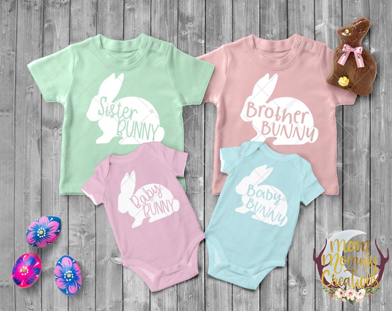 Easter Bunny Family Shirt Pack INSTANT DOWNLOAD Custom Svg Eps - Etsy