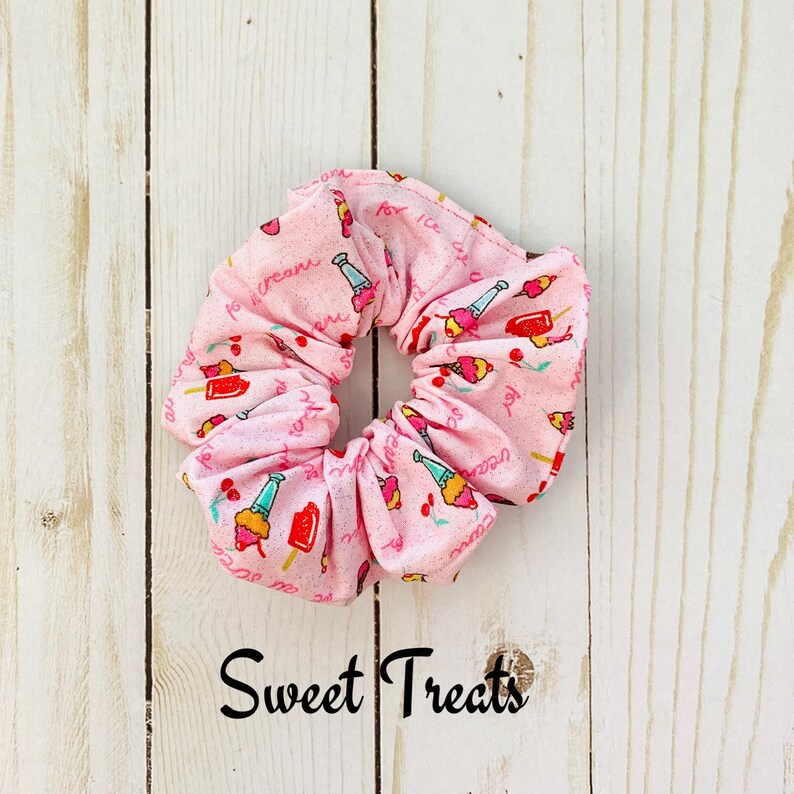 Boardwalk Sprinkles Ice Cream Sweets Scrunchie Hair Scrunchies