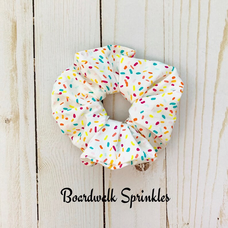 Boardwalk Sprinkles Ice Cream Sweets Scrunchie Hair Scrunchies