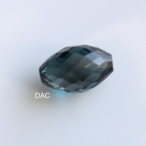 7.20 cts London Blue Topaz Shape Faceted Barrel shape 8X12.5 mm AAA+ Undrilled Natural London Blue Topaz Semiprecious Stone Barrel Shape