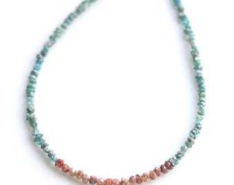 Hermosa pulsera con múltiples diamantes / Pulsera con diamantes rojos y azules / Diamantes libres de conflicto / Joyería de plata de ley