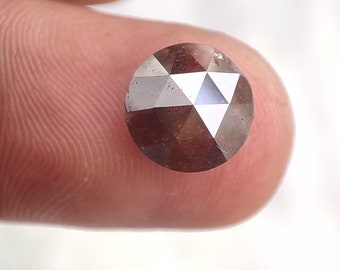 Diamante redondo de talla rosa roja de 1,90 quilates, diamante suelto redondo de 7,2 mm, diamante natural redondo