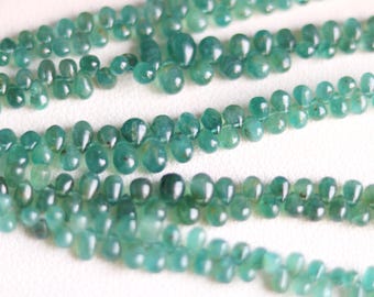 Natural Grandidierite Smooth Rondelle Teardrop, Grandidierite Drops Jewelry Making Drops, Plain Grandidierite, 8 Inches