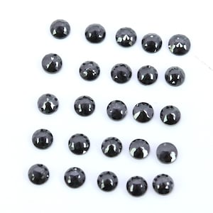 4.5 mm Black Diamond Tamboli Cut Round VS1 Quality 1 Pair Natural Black Diamond Rose Cut Round Raw Diamond Round shape Handmade Jewelry