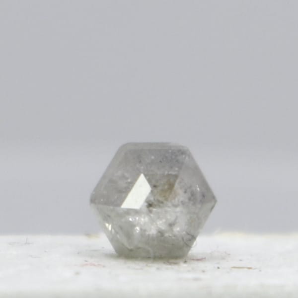 0.50 Carats Salt Pepper Diamond Rose Cut Hexagon, 4.5 mm Natural Diamond Shape, S1 Quality Conflict Free Loose Rare Diamond Shape