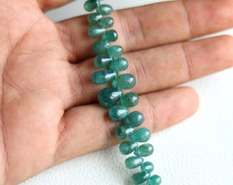 Natural Grandidierite Smooth Rondelle Teardrop, Grandidierite Drops Jewelry Making Drops, Plain Grandidierite, 8 Inches