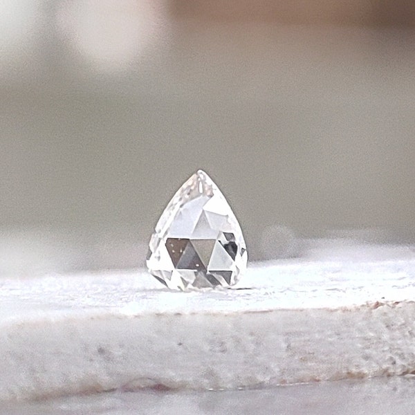 2X2.8 mm Natural White Diamond Rose Cut Pear, Tiny Diamond VVS1 Quality Loose Diamond Shape, Natural Gemstone A953