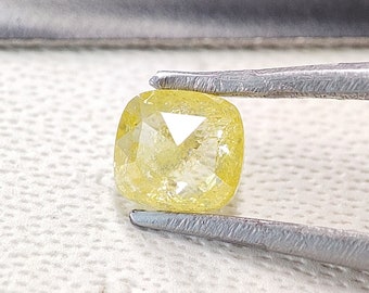 Diamante amarillo de 0,20 quilates, talla cojín rosa, 3,4 x 3,6 mm, libre de conflictos, suelto, forma elegante, calidad VS1, diamante natural talla cojín F625
